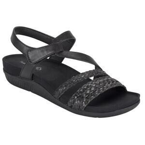 Baretraps Women's Jalen Asymmetrical Flat Sandals Black Size 6 W